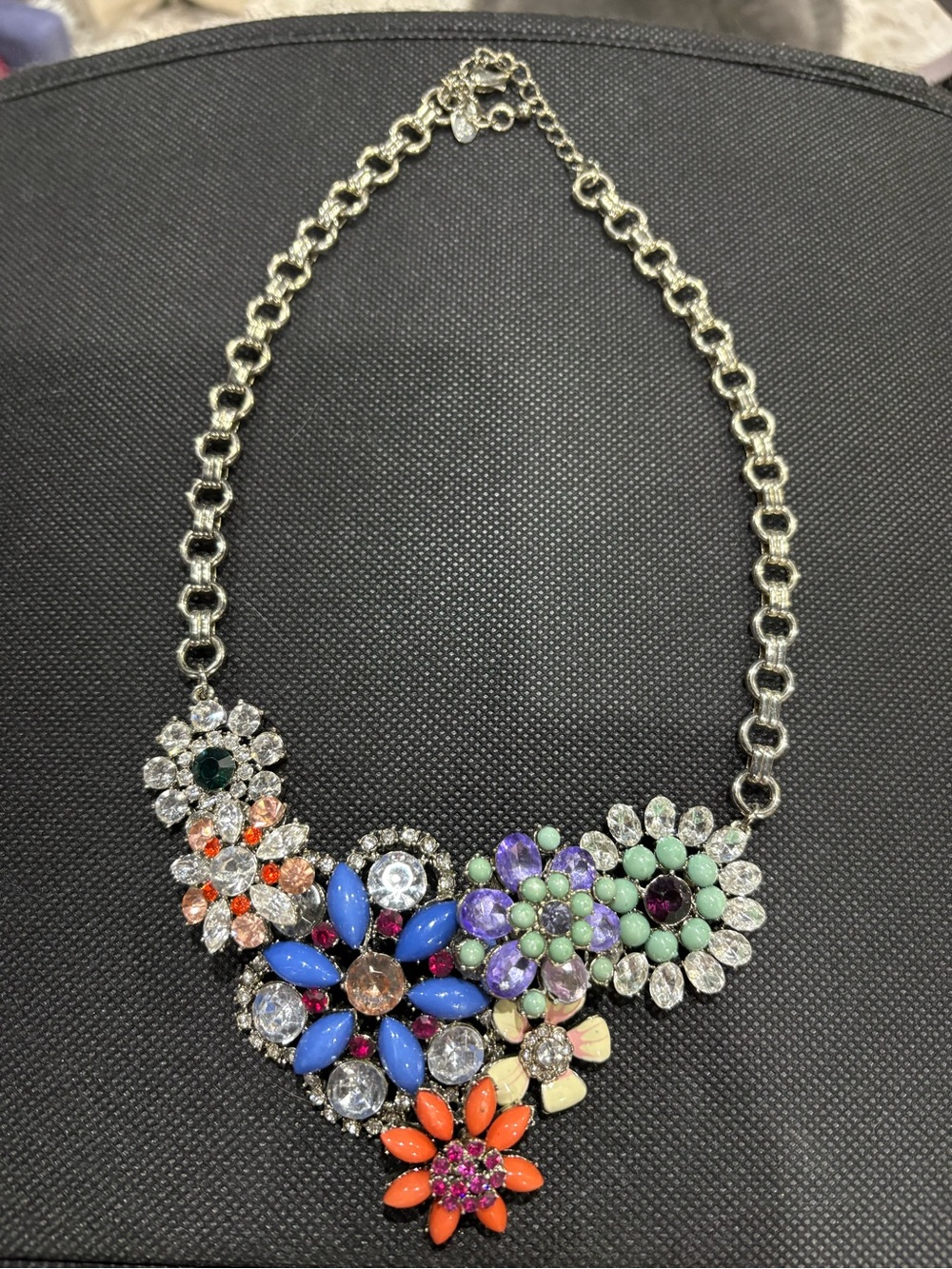 Multicolor Floral Statement Necklace